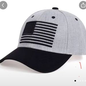 American Flag gray cap/ baseball hat